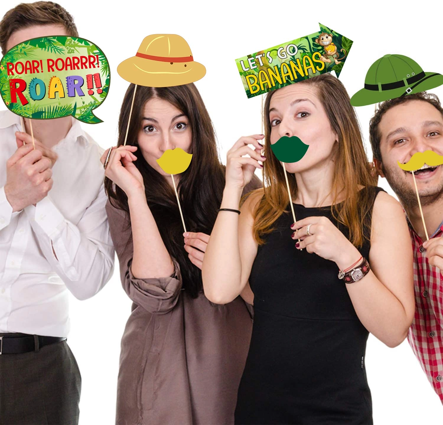 Photo Booth Props - 29pcs Birthday
