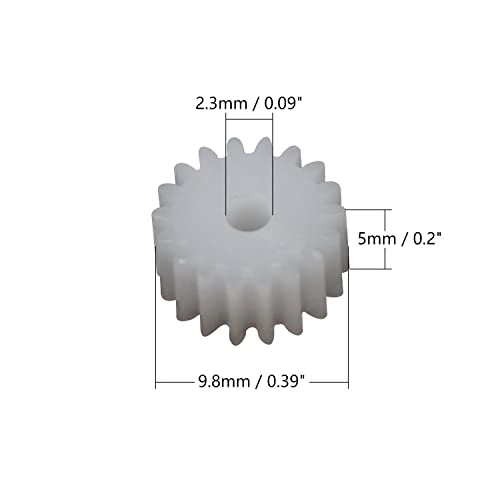 Plastic Gear - 20pcs 18 Teeth 0.5 Modulus