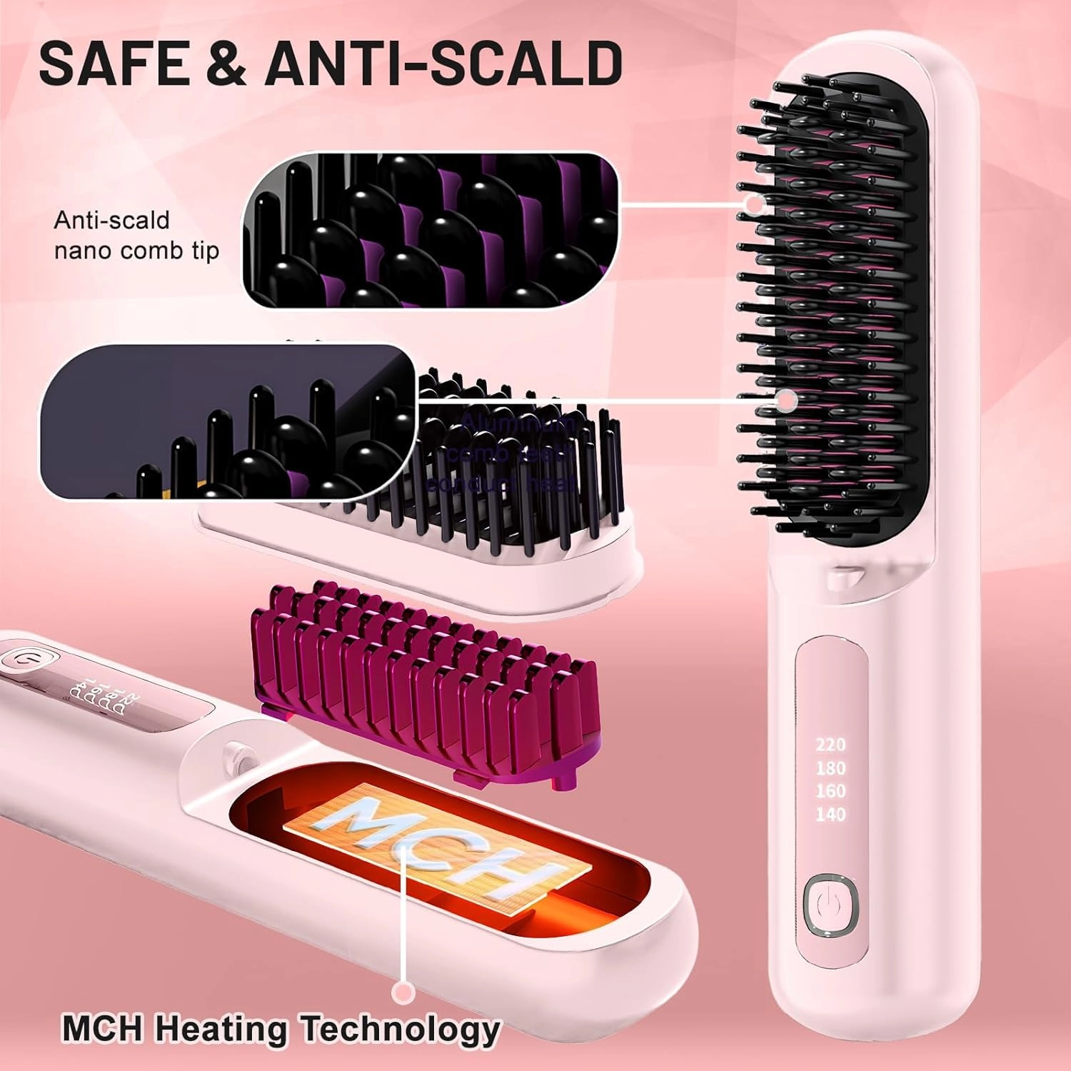 Go Brush Pro - Cordless Rechargeable Pink