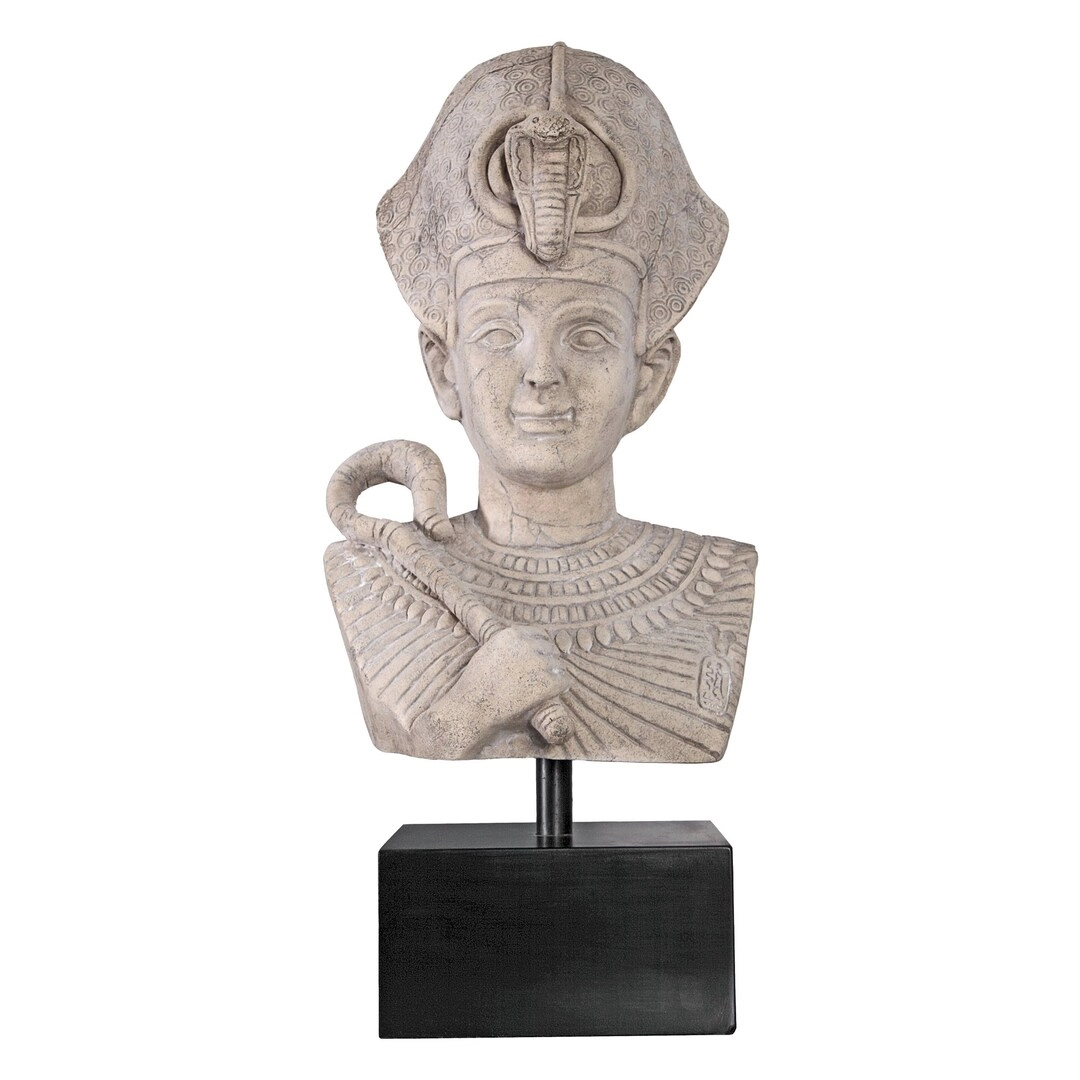 Design Toscano Ramses Statue - Egyptian Pharaoh on Museum Mount