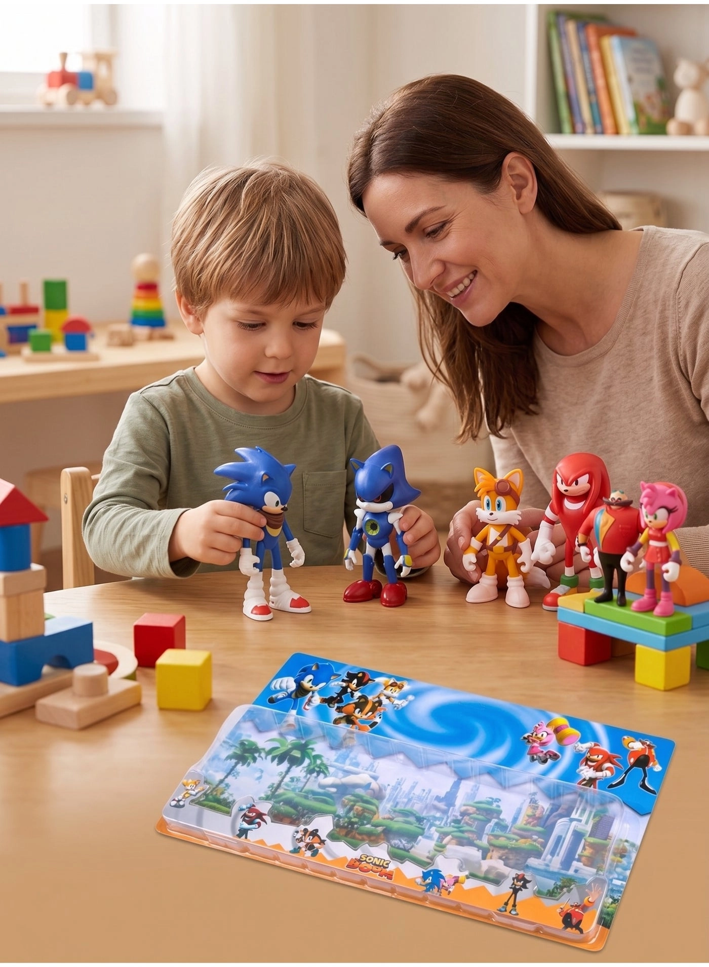 Sonic + Tails + Knuckles + Amy + Metal Sonic + Dr. Eggman - Sonic - 6 pcs (R1162)