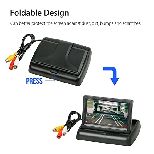 Flip Down Foldable Monitor - 4.3 Inches