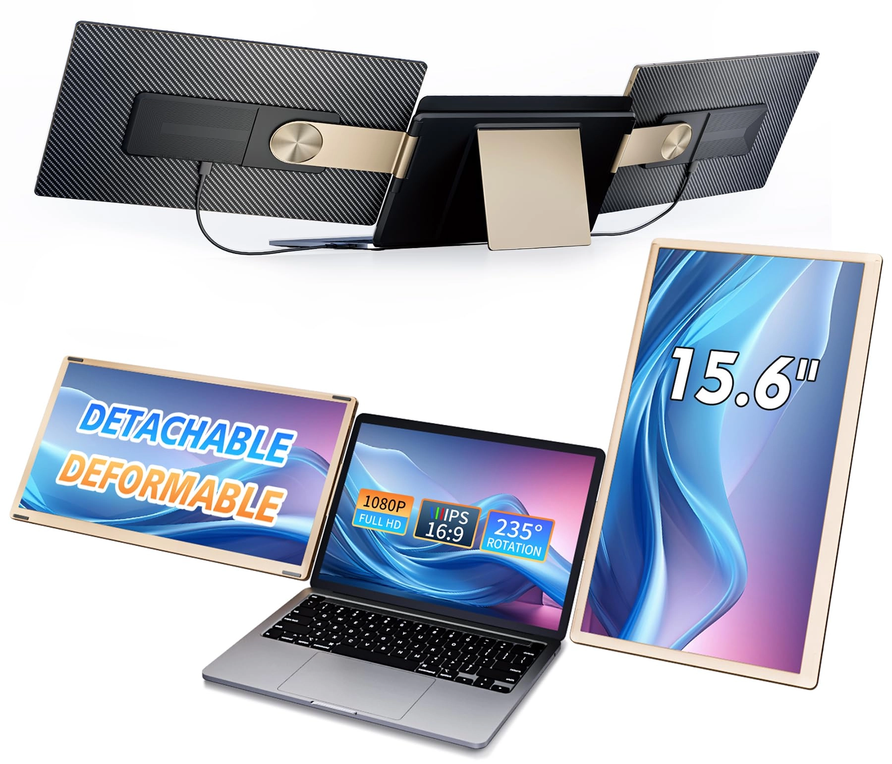 Laptop Monitor Extender - 1920 x 1080 Pixels 15.6 Inches