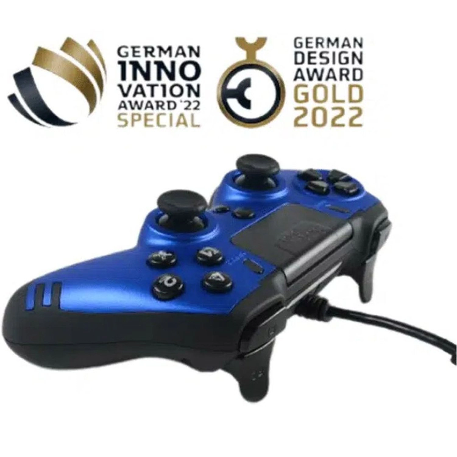 PS4 PC Metaltech Wired Controller Blue