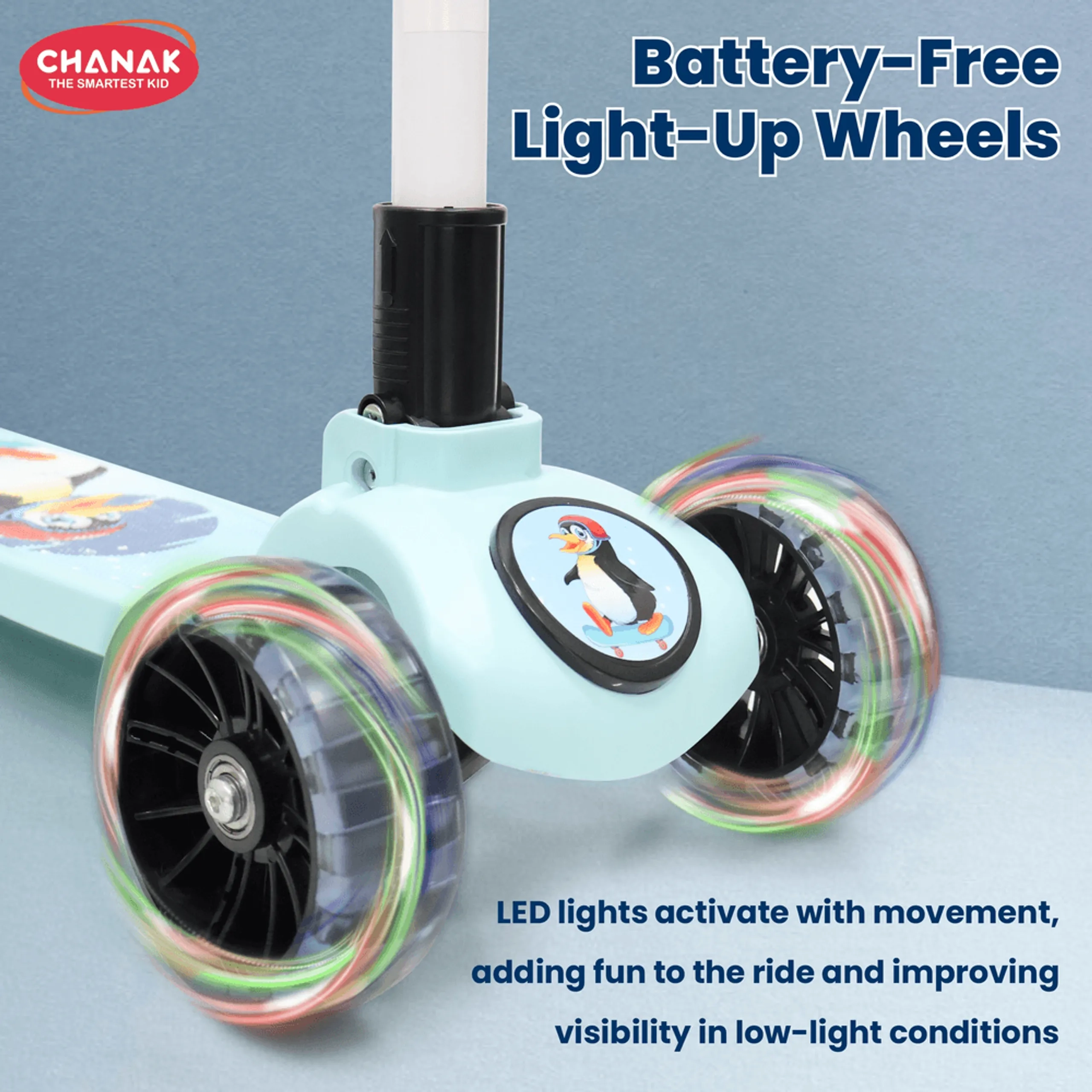 Go Rider Kick Scooter – LED Foldable