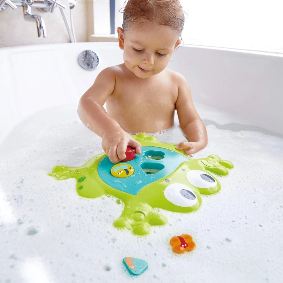 Feed Me Bath Frog - Light Green 1+