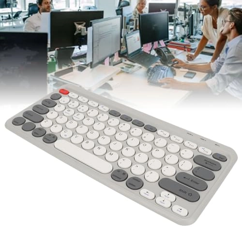Wireless2.4G Dual Mode Compact Round Keycaps Mini Keyboard