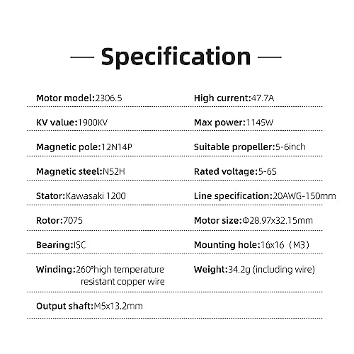 SPECTER 2306.5 - Brushless Motor