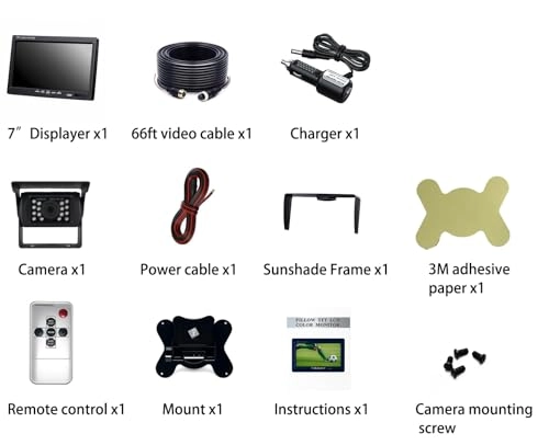 Backup Camera Monitor Kit - Night Vision hardwire 1920*1080