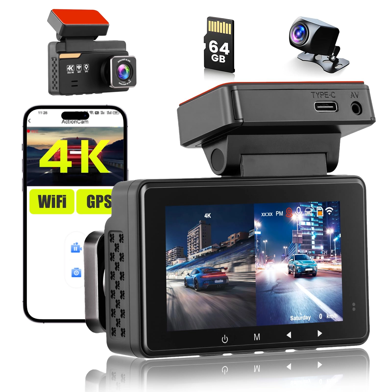Inefala Dash Cam - 4K