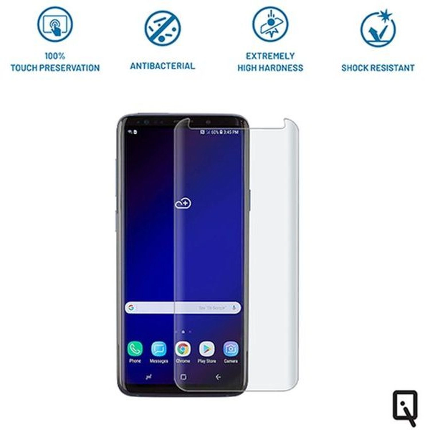 Clear Tempered Glass Screen Protector for Samsung Galaxy S9 Plus