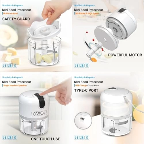 Mini Electric Chopper - 250 ML Battery Powered
