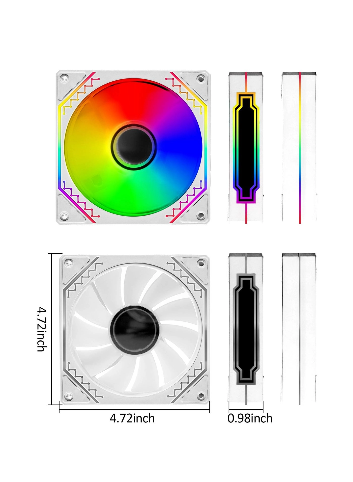 Reverse Airflow Fans - 3 Pack 120mm