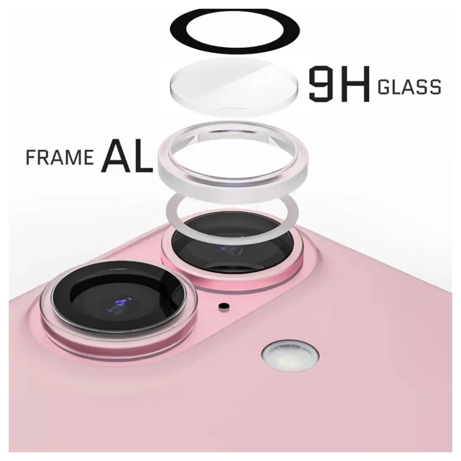 Clear Anti-Fingerprint Camera Lens Protector for iPhone 16