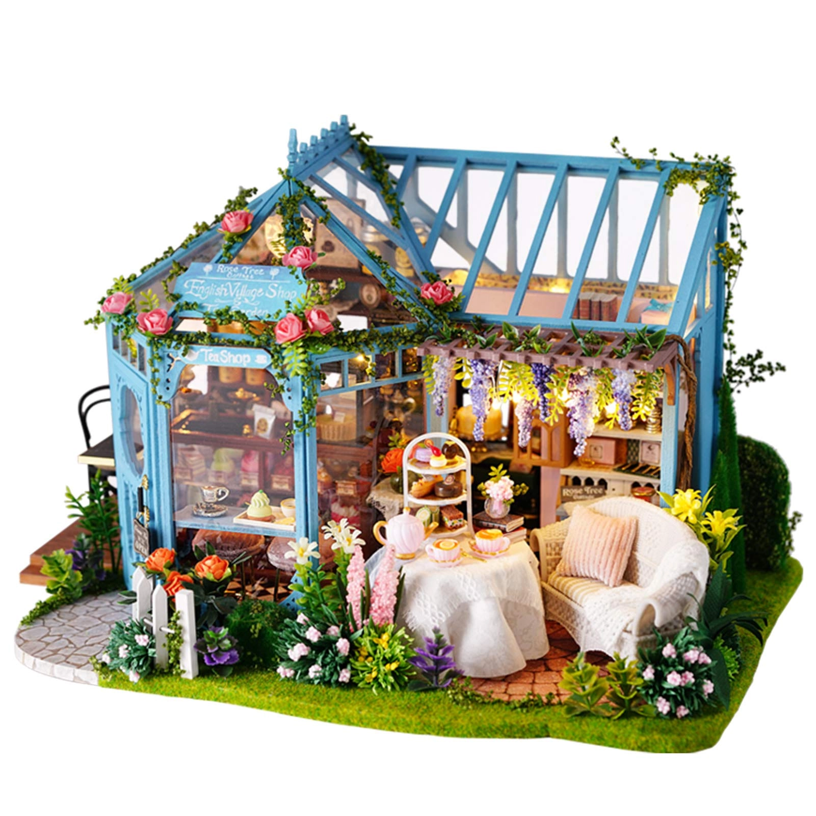Prevessel Miniature Wooden Dollhouse - 1:24