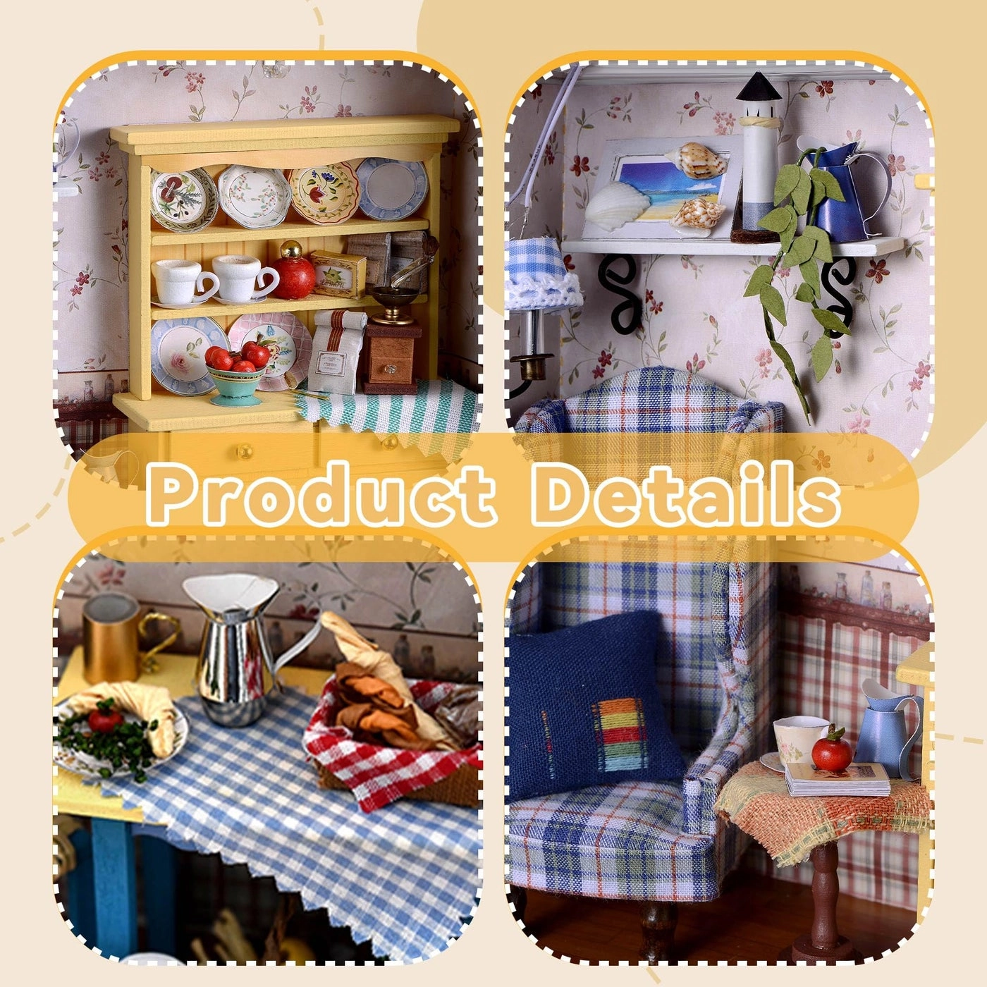 Dollhouse Miniature DIY House Kit - Creative Room 1:100