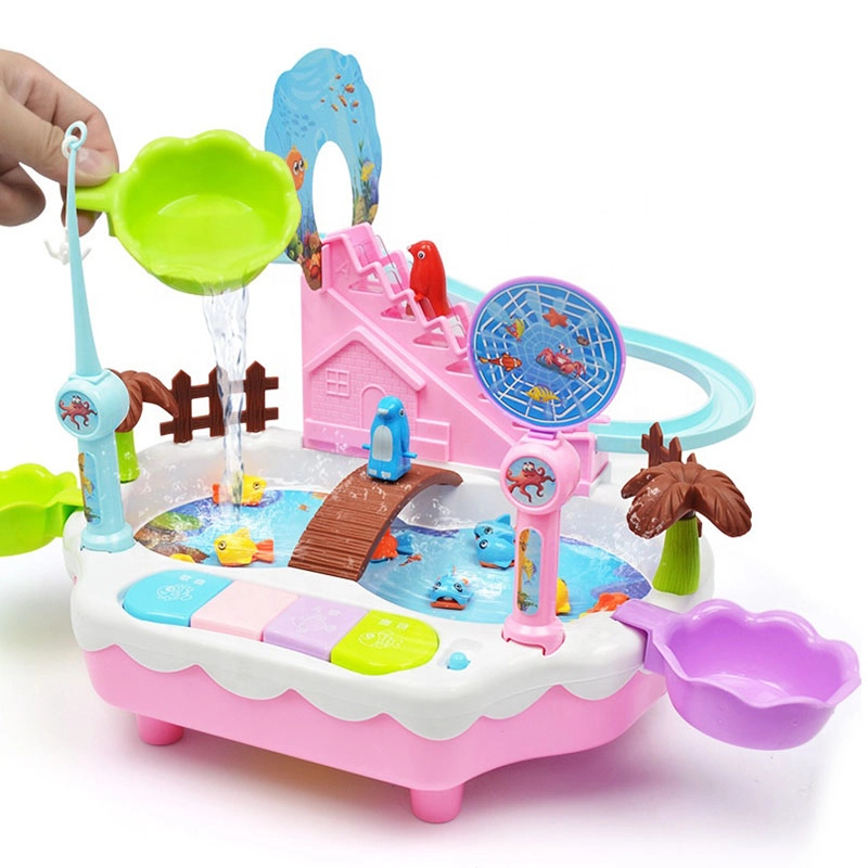 Penguin Slide & Fishing Game - 2-in-1 Pink