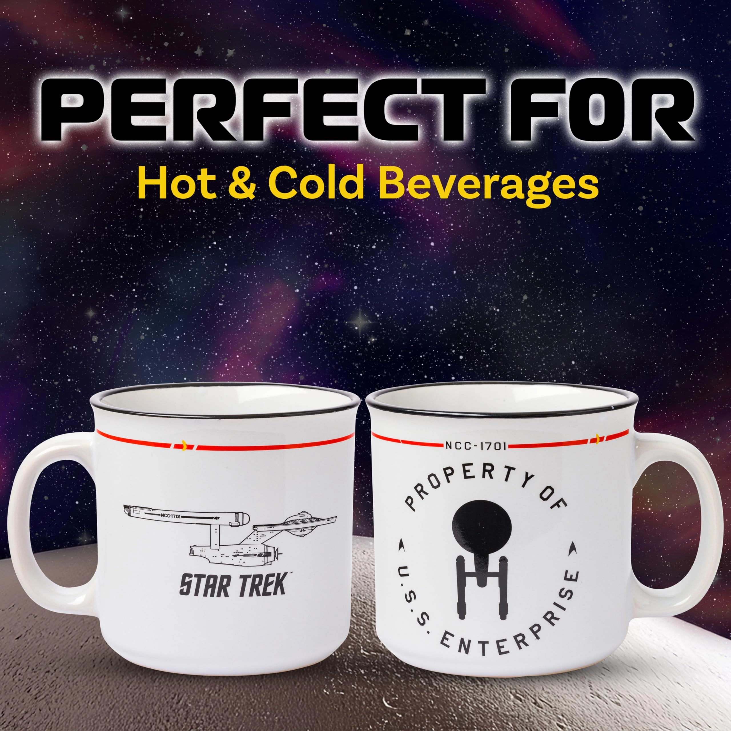 Star Trek NCC-1701 Property of The USS Enterprise Ceramic Mug - 1 pcs