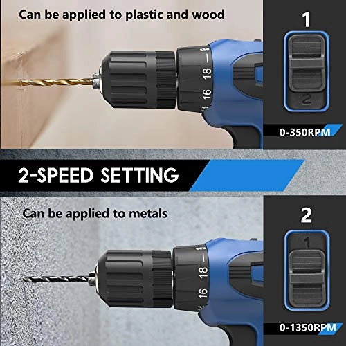 Cordless Drill - 20V 2AH + Cordless Impact Wrench