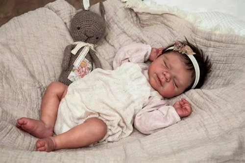 Reborn Baby Doll - 18 inch Silicone Vinyl Girl Ages 36 months+