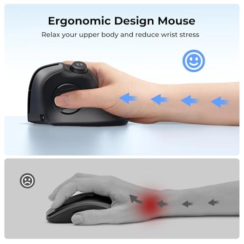 Ergonomic Vertical Mouse - Bluetooth, USB