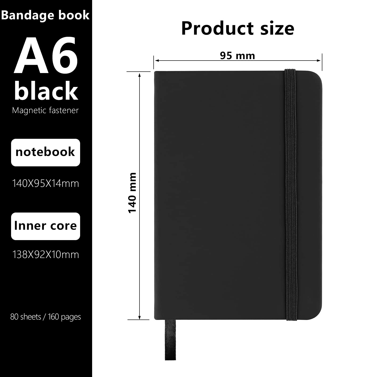 A6 Notebooks A6 Hardcover - Lined 80 Sheets