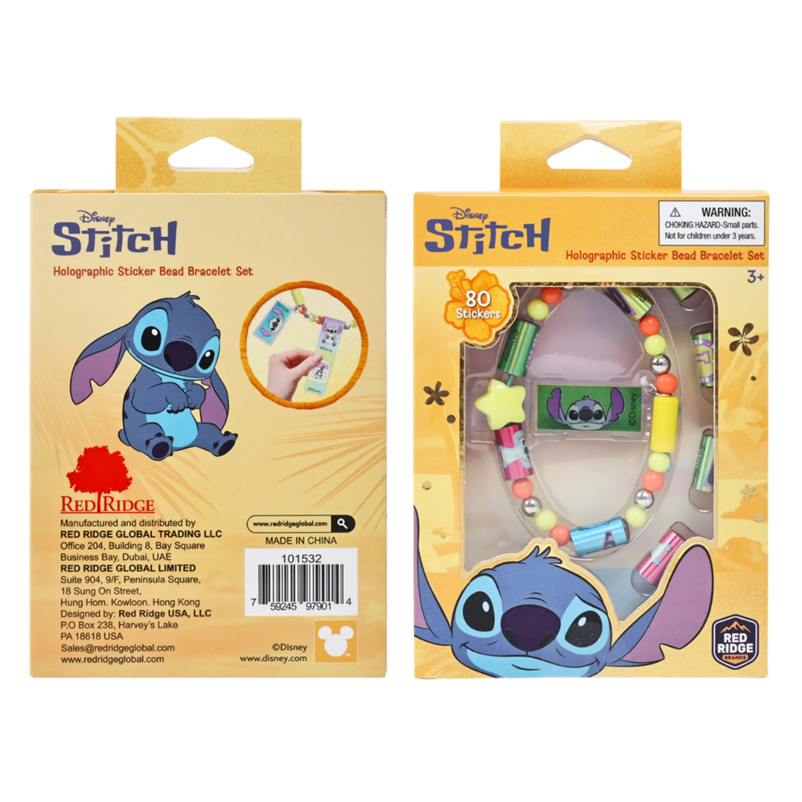 Stitch Holographic Sticker On A Roll Bracelet Making Craft Set - 80 Holographic Stickers Suitable for 6+