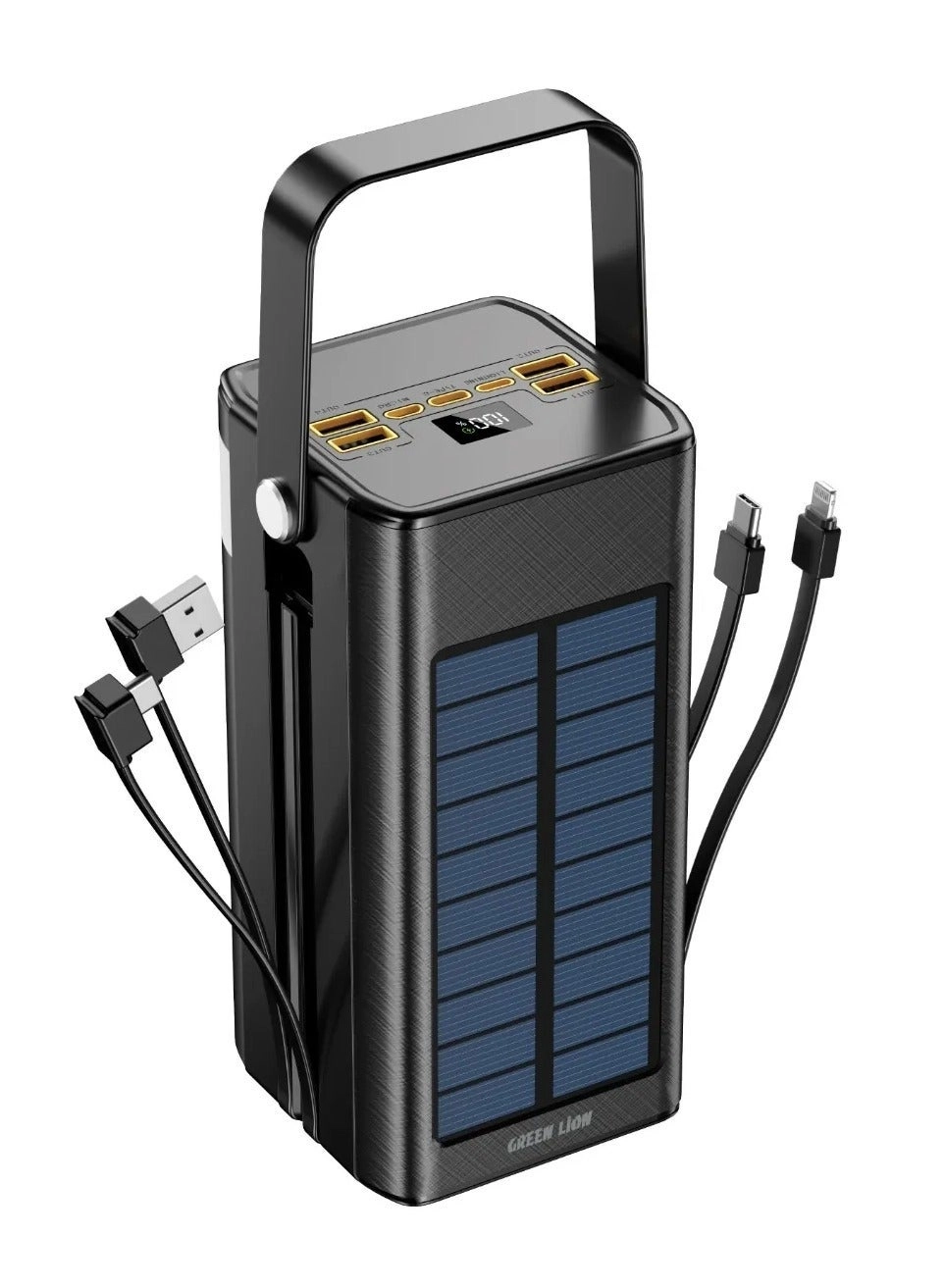 GREEN LION Solar X Power Bank - 80000 mAh 20 W Fast-Charging 4xUSB-A 2xUSB-C
