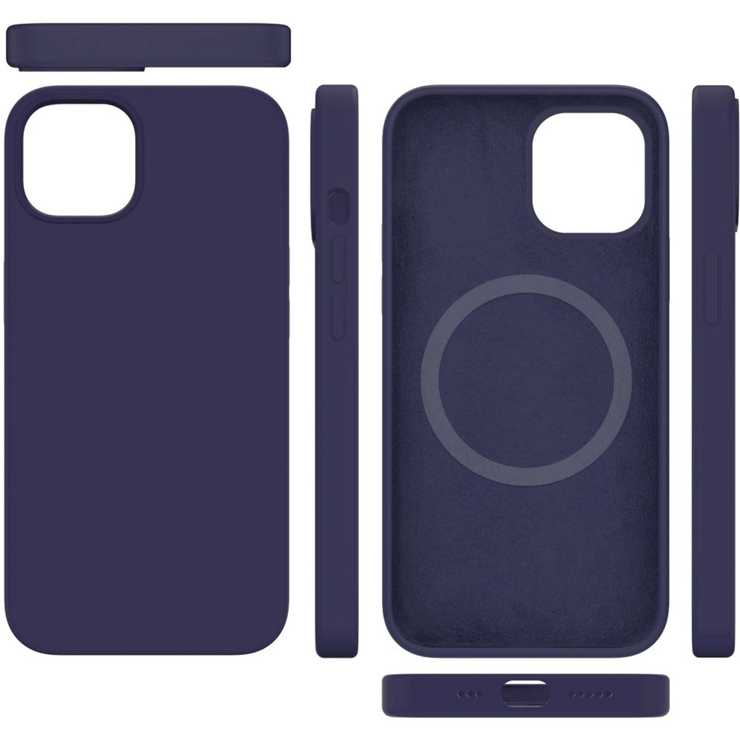 Efficiente Series Magnetic Liquid Silicone Case - Silicone Back Case for iPhone 13