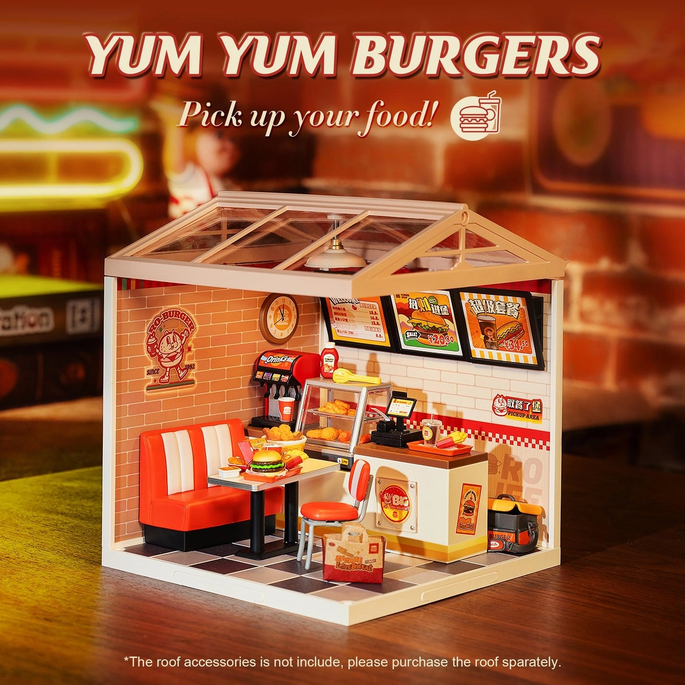 Super CreatorMini - Miniature Plastic Burger Diner