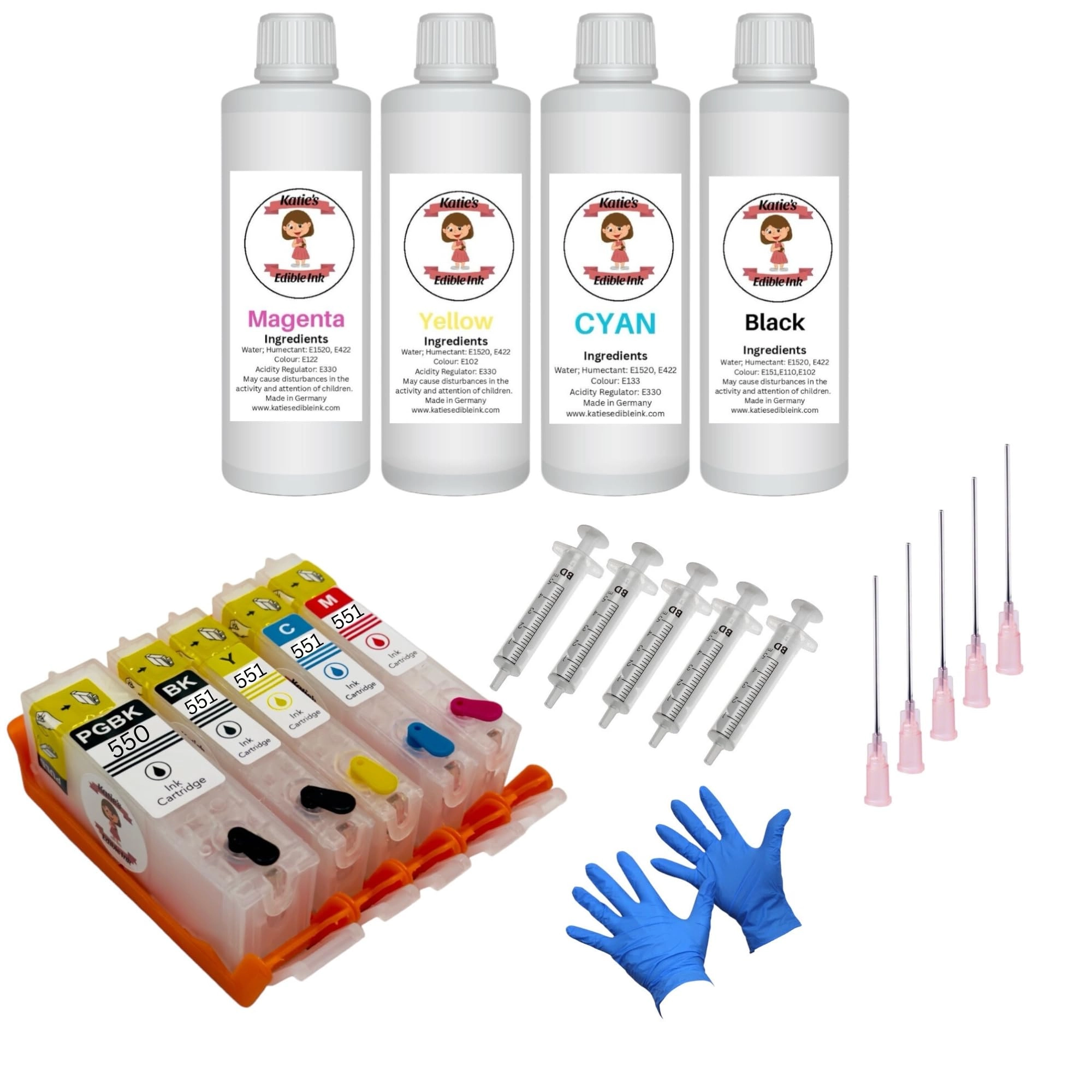 118INK Canon PGI550BK + CLI551BK + CLI551C + CLI551M + CLI551Y Standard Yield Multicolor Compatible