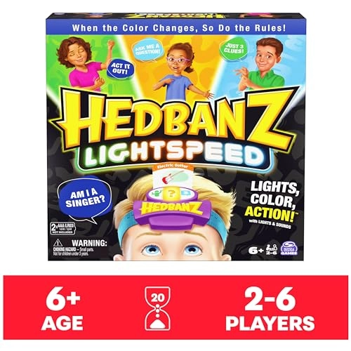 Hedbanz Lightspeed - Lights & Sounds Card Game
