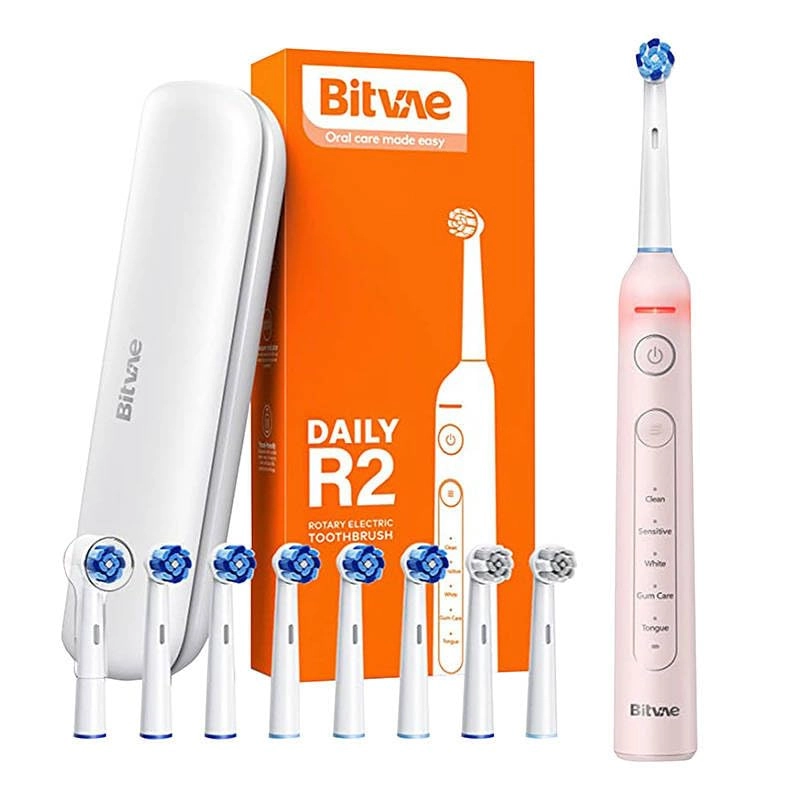 R2 - Rotating Electric Toothbrush 2 Packs 8 Brush Heads