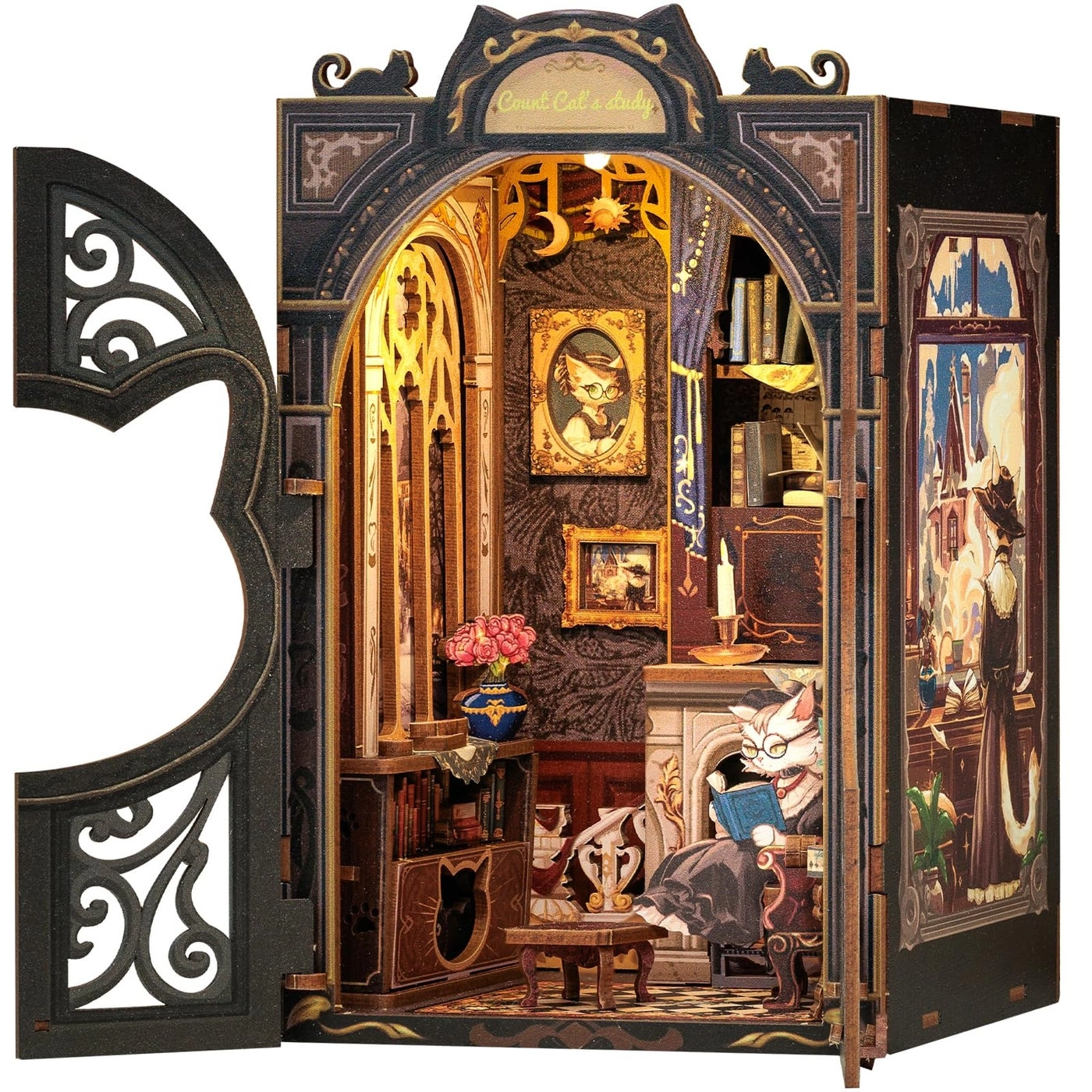 Book Nook Kit - Count Cat's Study