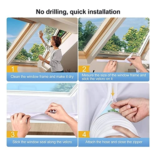Window Air Conditioning - White 230CM Waterproof for Mobile Air Conditioners