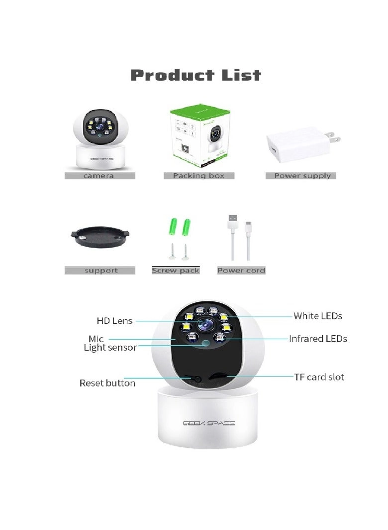 Wireless Baby Camera - 1080P 2-Way Audio