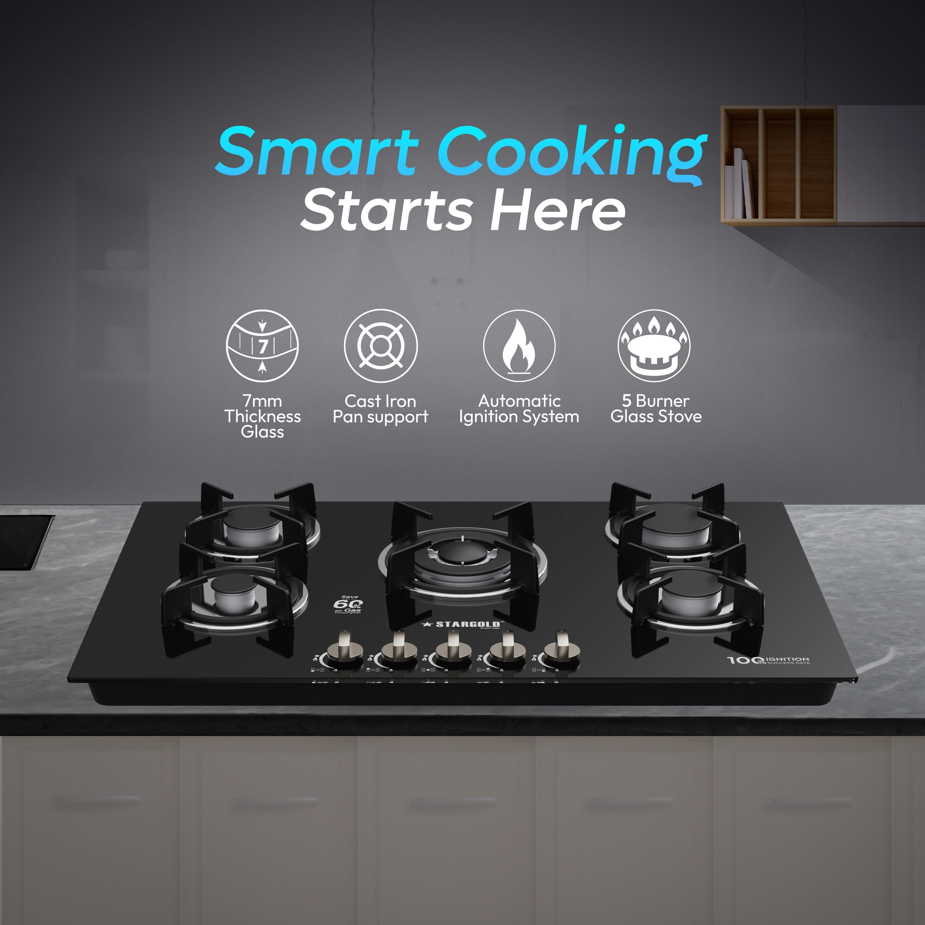 5 In 1 SG-1135HG Gas hob