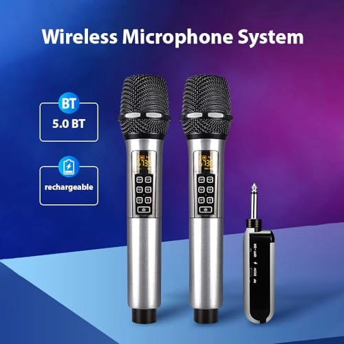 Weless Microphone System - 2 Microphones 2.4G