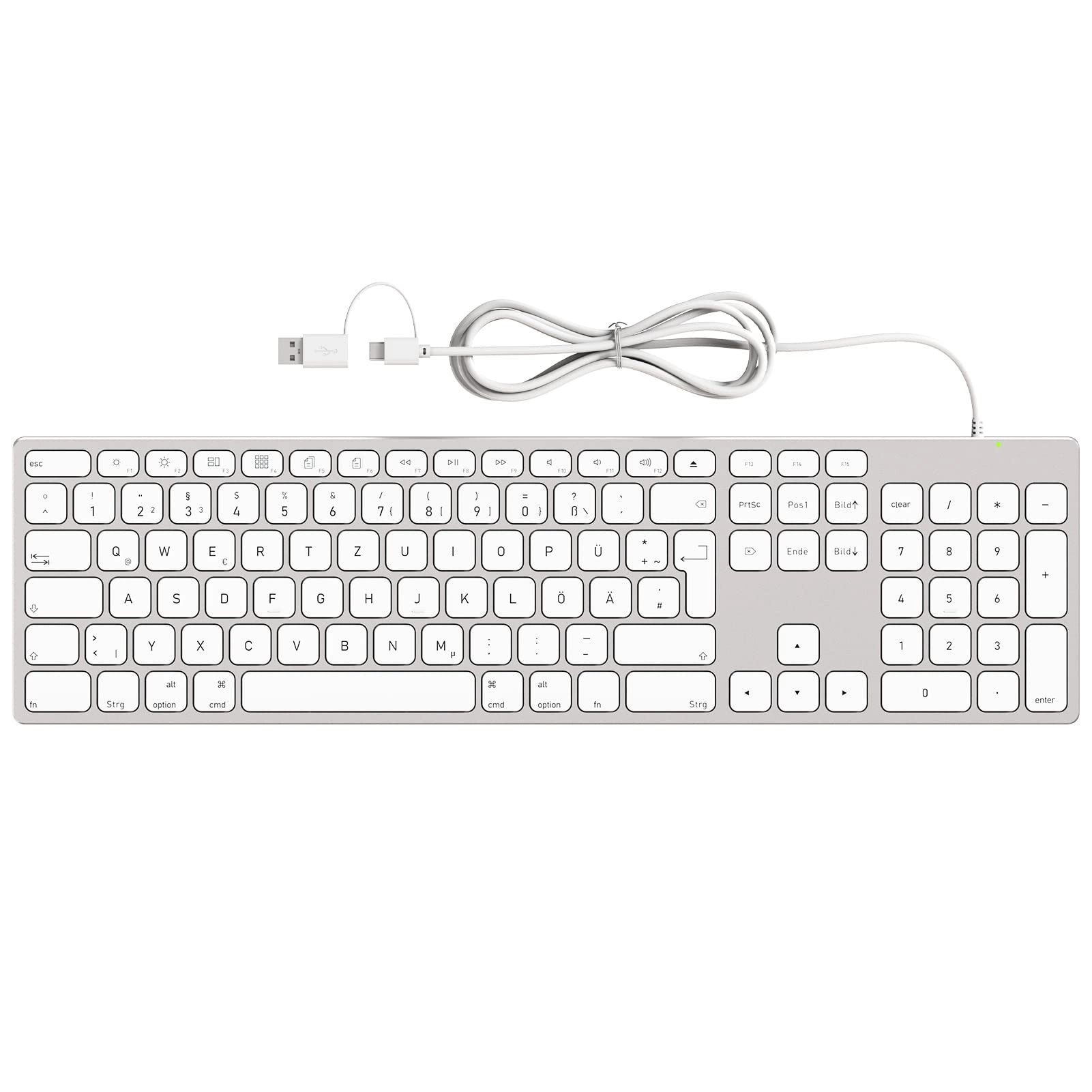 Ruii2 online Store Aluminum Wired keyboard - UK Layout Numeric Keypad Red
