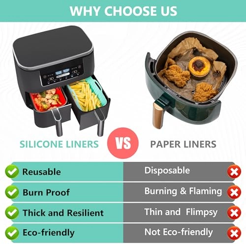 Airfryer Silicone Liners - Silicone 2 Pack