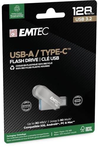 D280 - USB3.2 USB-A and Type-C 128GB