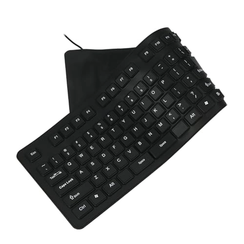 108 Keys USB Silicone Foldable Keyboard