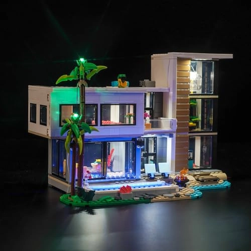 LED Light Set - Compatible with Lego 31153 Modern House