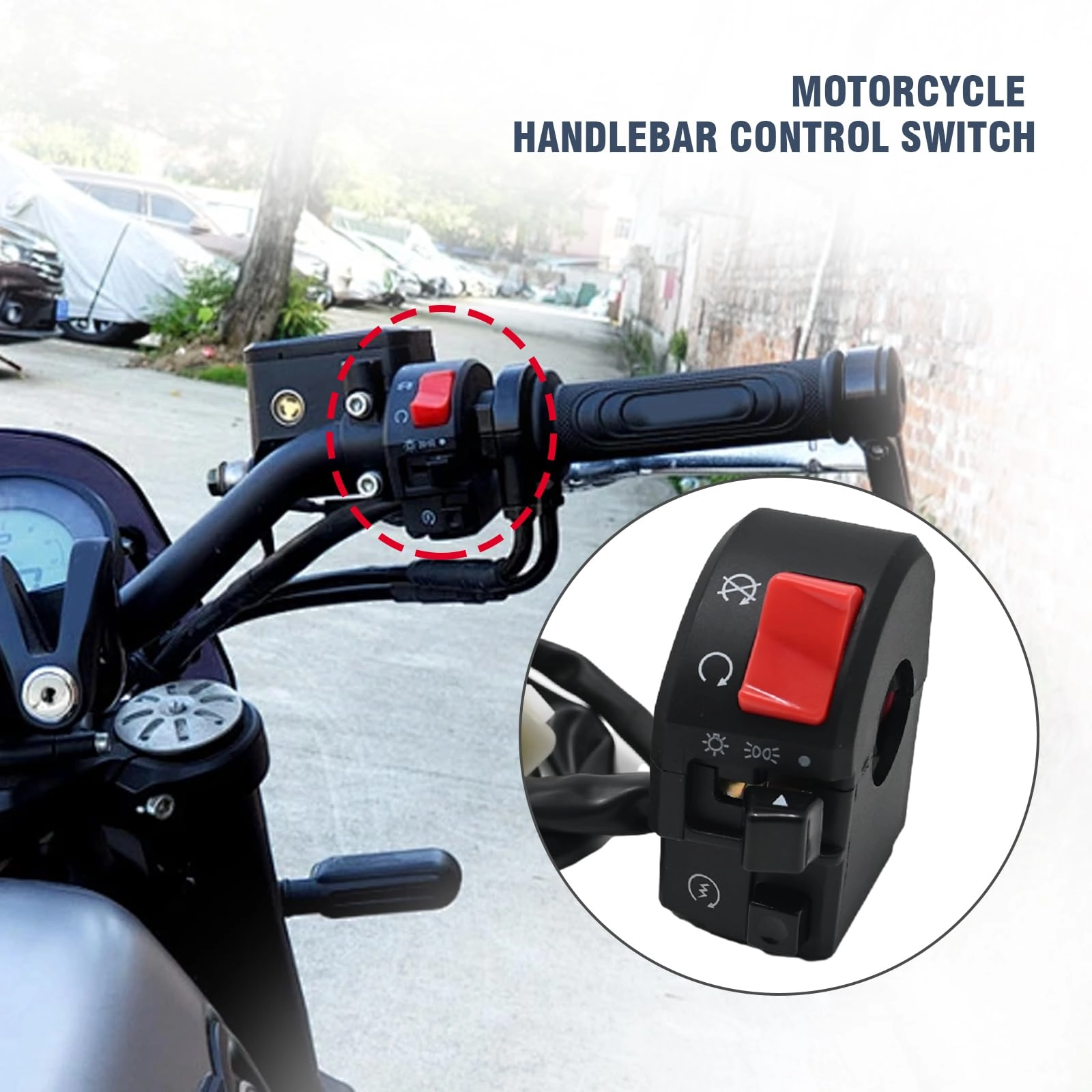 Motorcycle Handlebar Control Switch - 12V 1 Pair