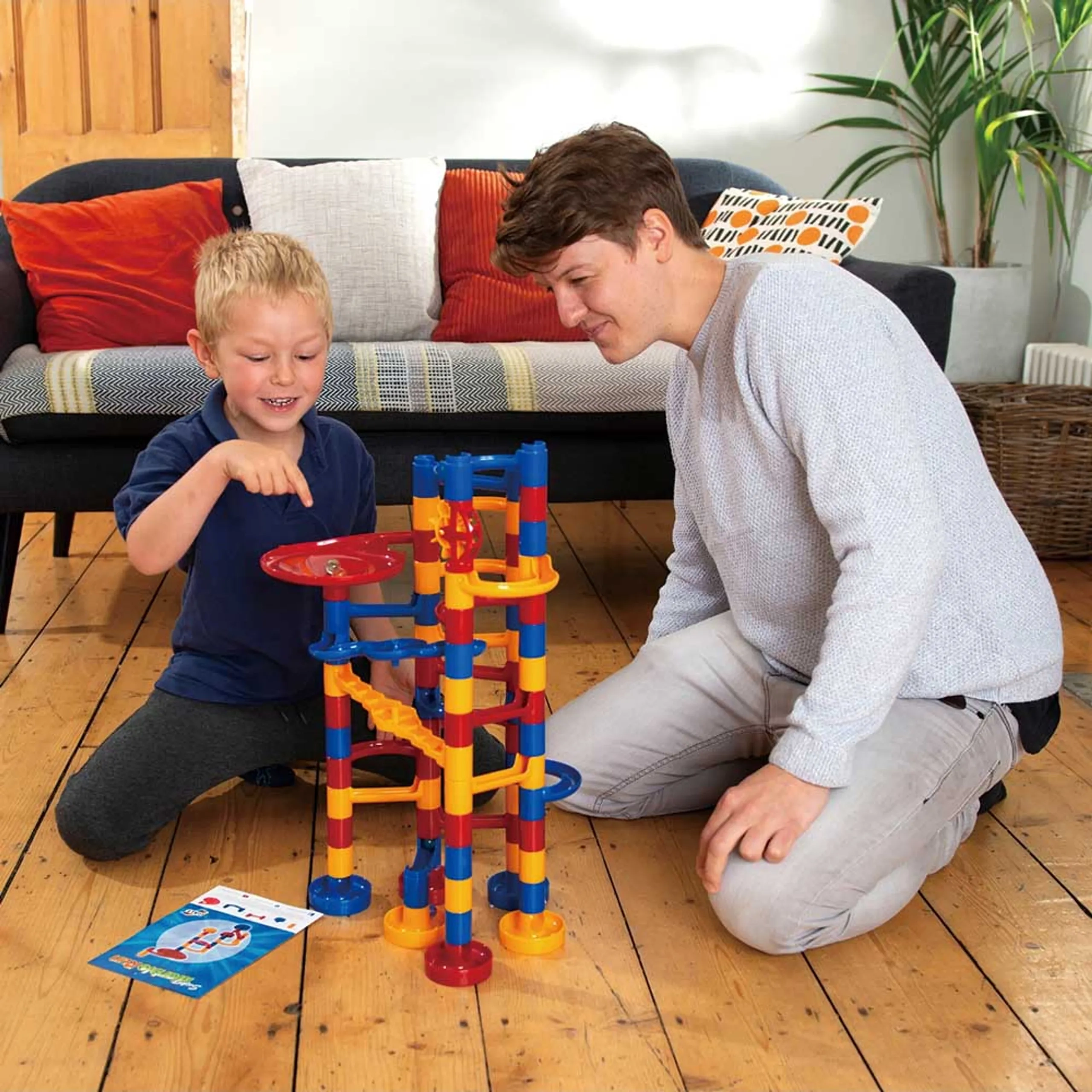 Super Marble Run - 9 chutes 24 tubes 8 marbles