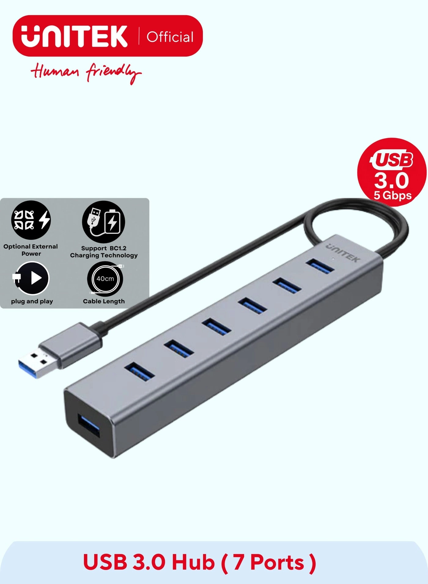 USB 3.0 Hub - 7 Ports Powered