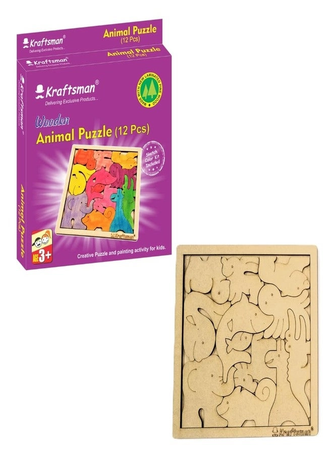 Kraftsman Animal Puzzle - 12 pcs