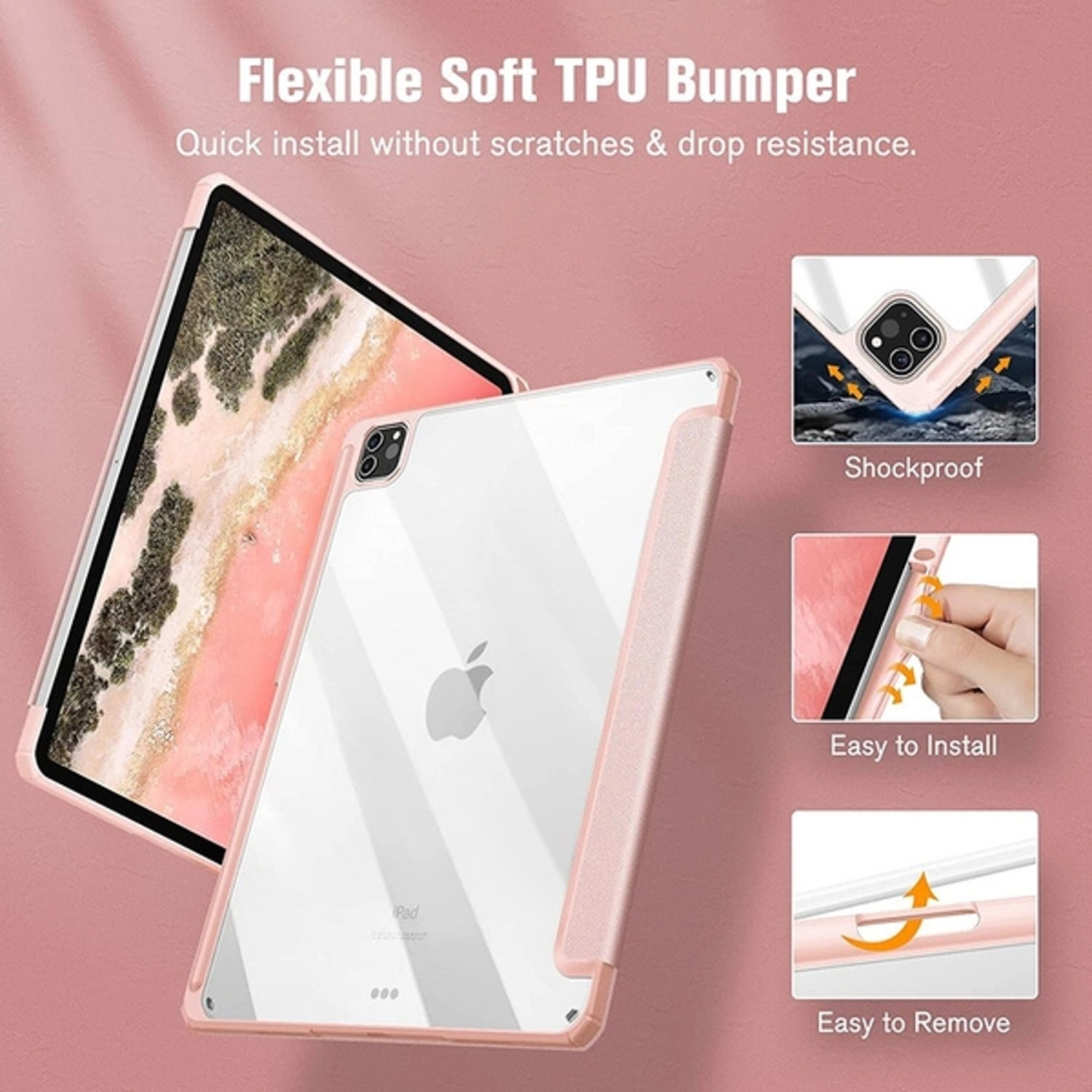 Magnetic Case with Screen Protector for iPad Pro