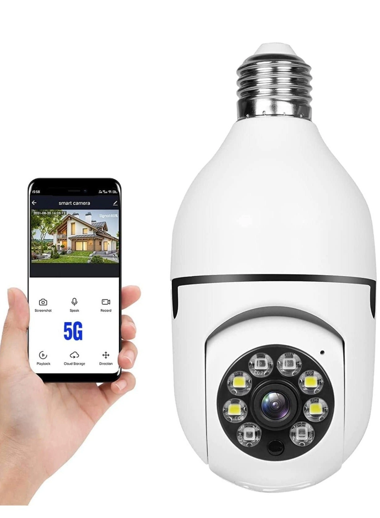Wireless Light Bulb Camera 1080p Bundle