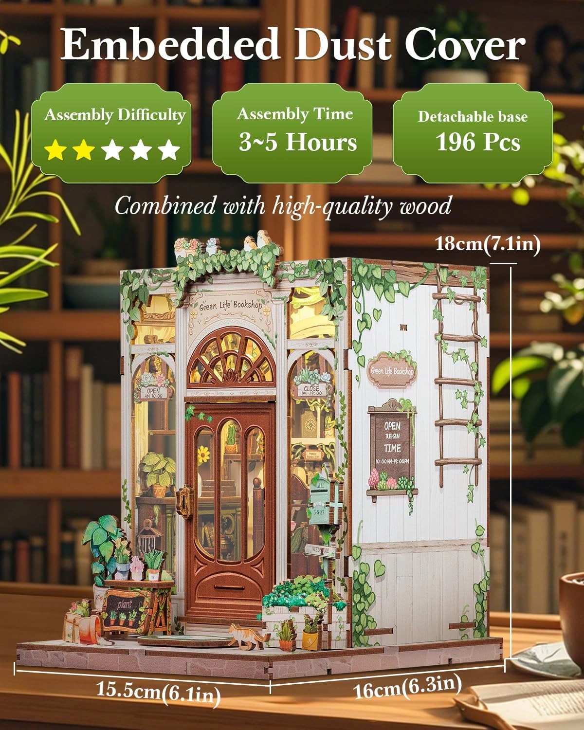 Book Nook Kit - Green Life Bookshop